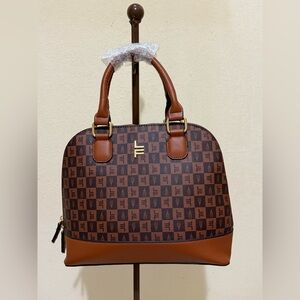 London Fog Tulip Signature Satchel Purse